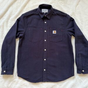 Carhartt Navy Blue Casual Button Down Shirt